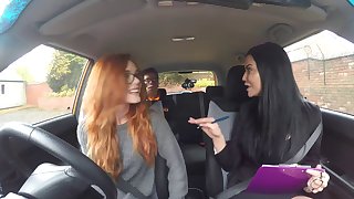 Faux driving school blonde liven up beauties pussy gets inserted